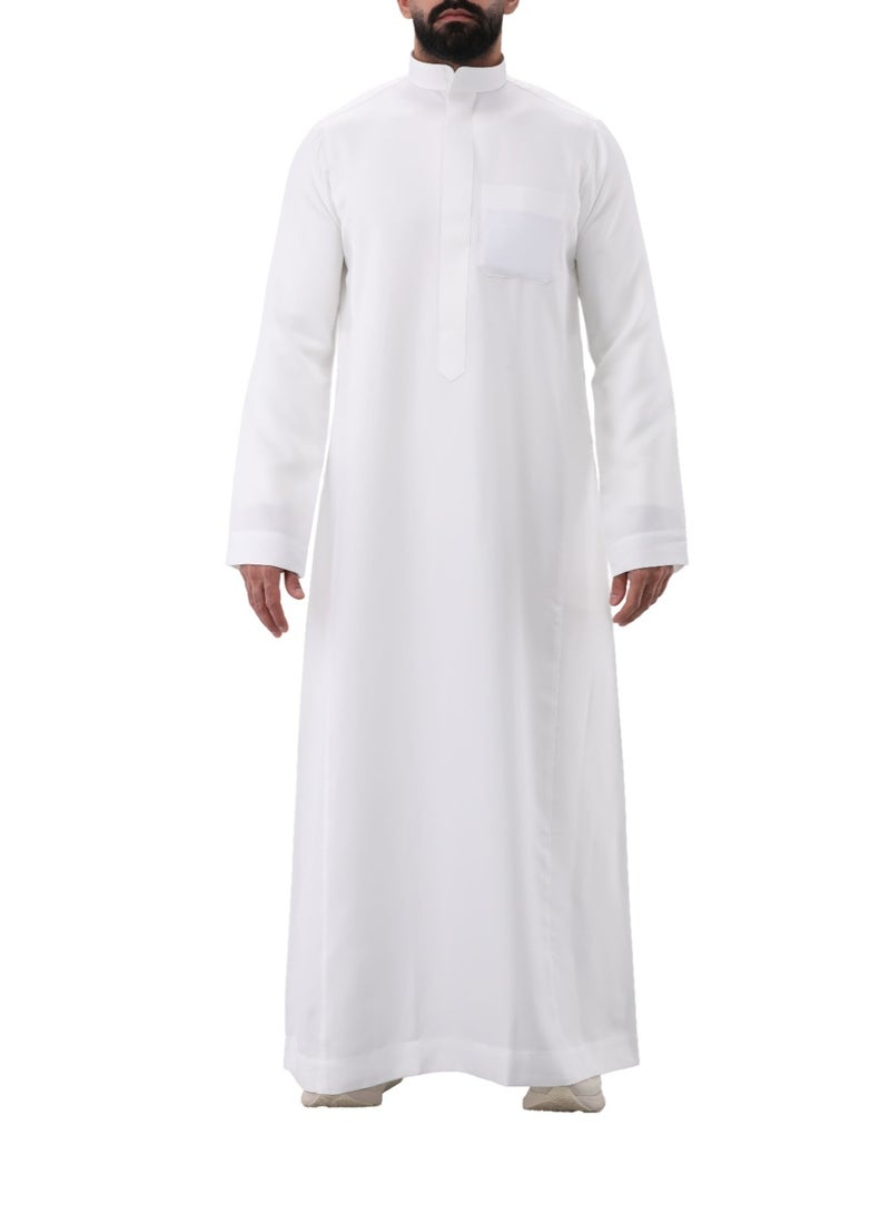 الأصيل ثوب الأصيل رسمي رجالي - سحاب أمامي – ياقة حلق – أكمام سادة - Image 2